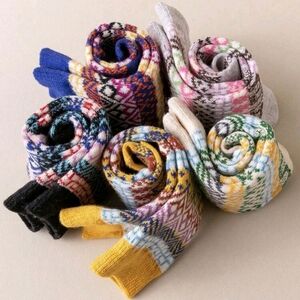 Cozy Patterned Socks Knitted Retro Winter Socks - Set Of 5 Pairs